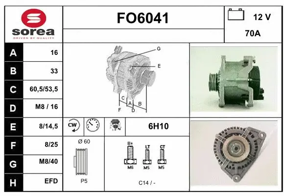 Alternator (FO6041)