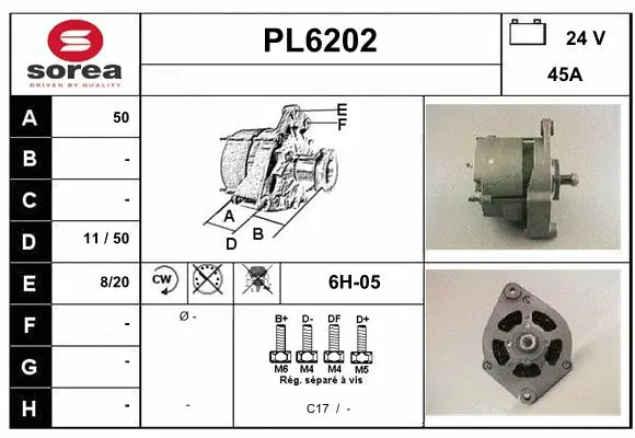 Alternator (PL6202)