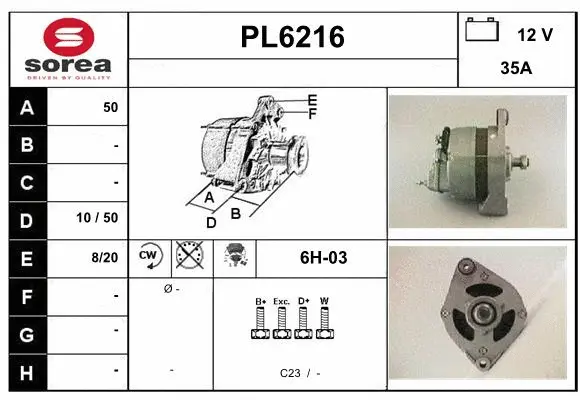 Alternator (PL6216)