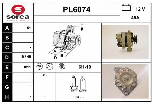Alternator (PL6074)