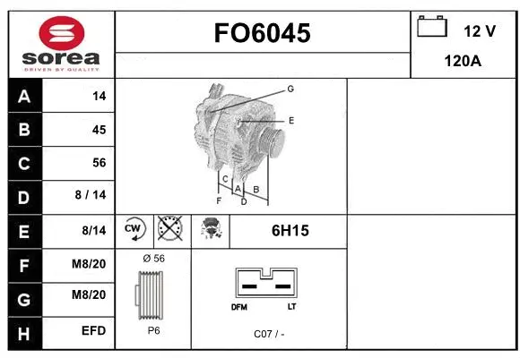 Alternator (FO6045)