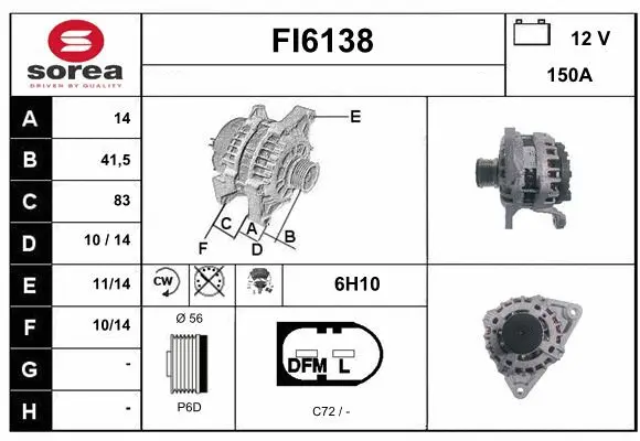Alternator (FI6138)