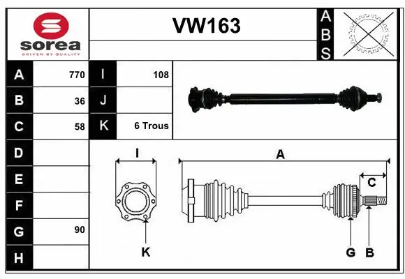 Drive Shaft (VW163)