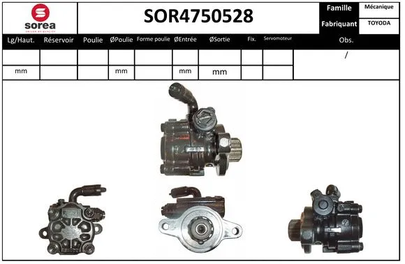 Hydraulic Pump, steering (SOR4750528)