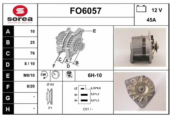 Alternator (FO6057)