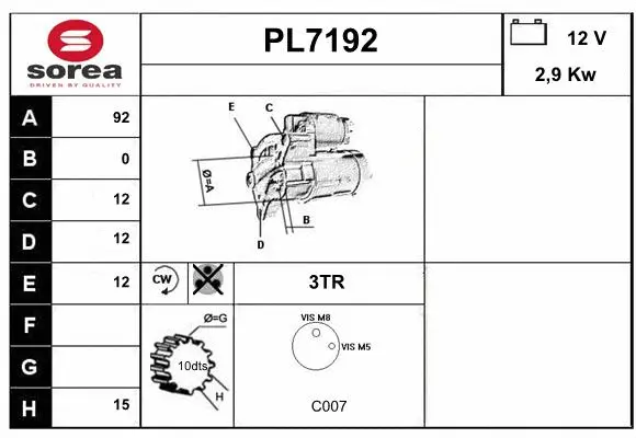 Starter (PL7192)