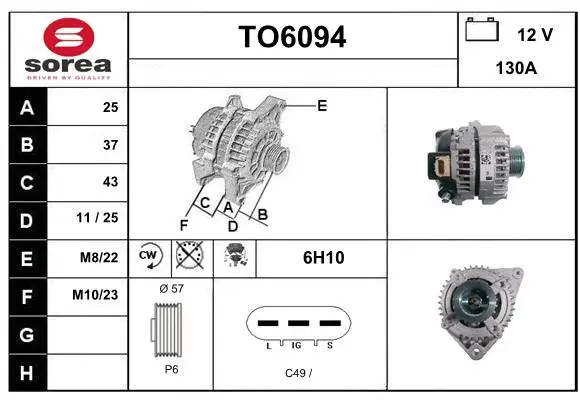 Alternator (TO6094)