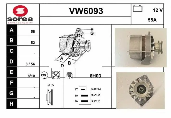 Alternator (VW6093)