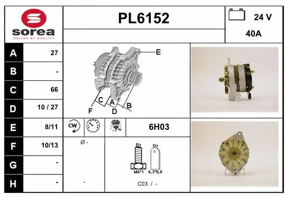 Alternator (PL6152)