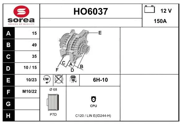 Alternator (HO6037)