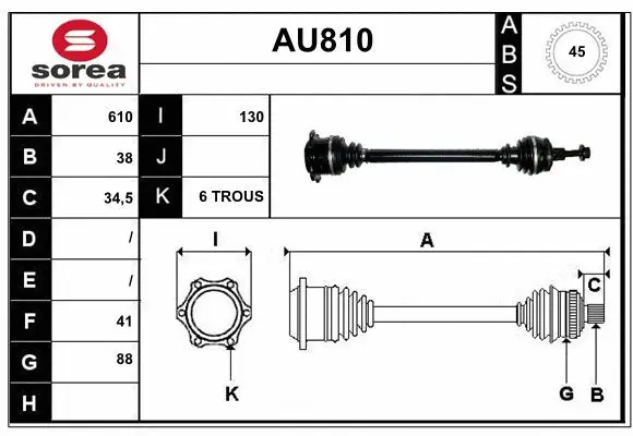 Drive Shaft (AU810)