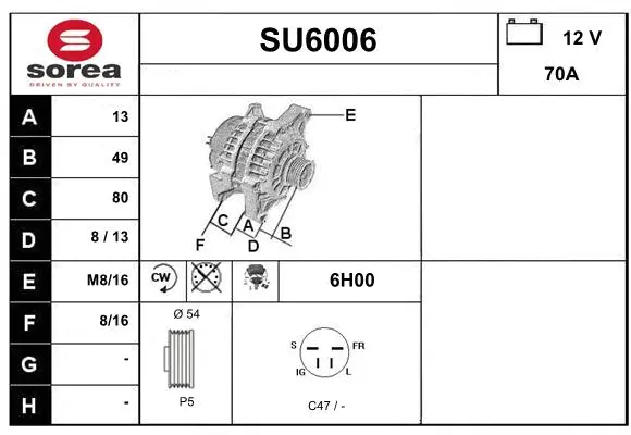Alternator (SU6006)