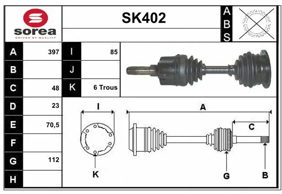 Drive Shaft (SK402)