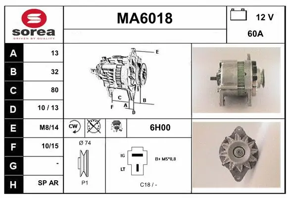 Alternator (MA6018)