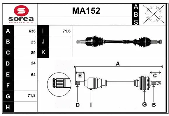 Drive Shaft (MA152)