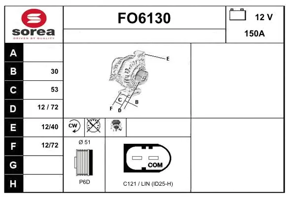 Alternator (FO6130)