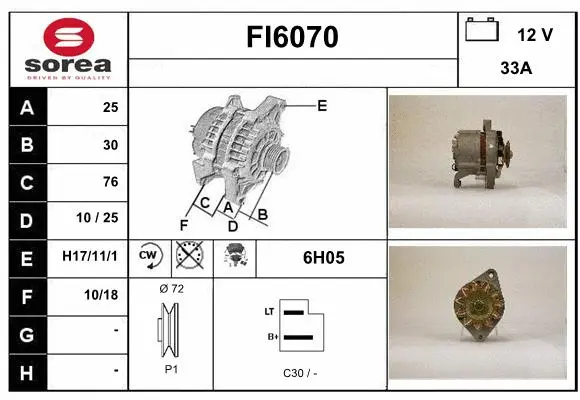 Alternator (FI6070)