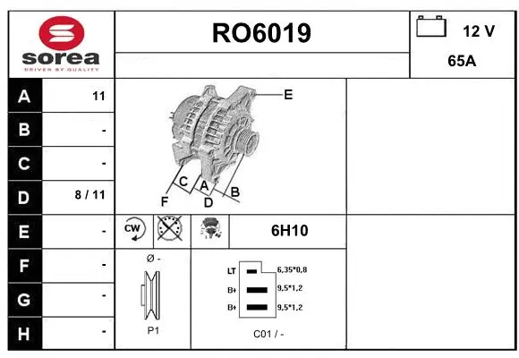 Alternator (RO6019)