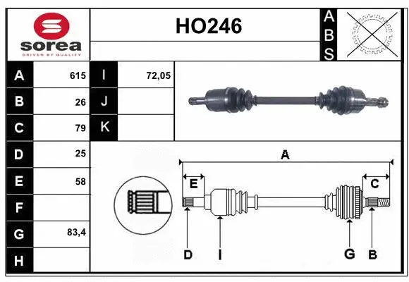 Drive Shaft (HO246)