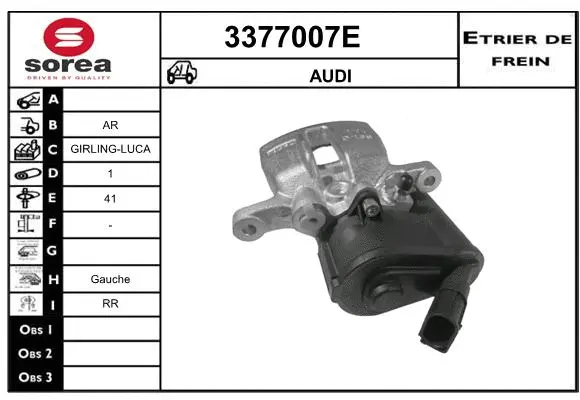 Brake Caliper (3377007E)