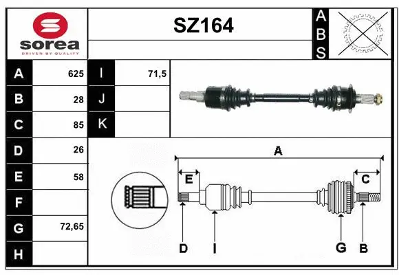 Drive Shaft (SZ164)