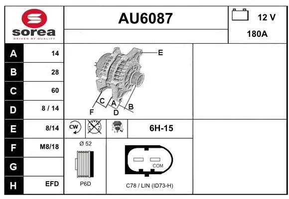 Alternator (AU6087)