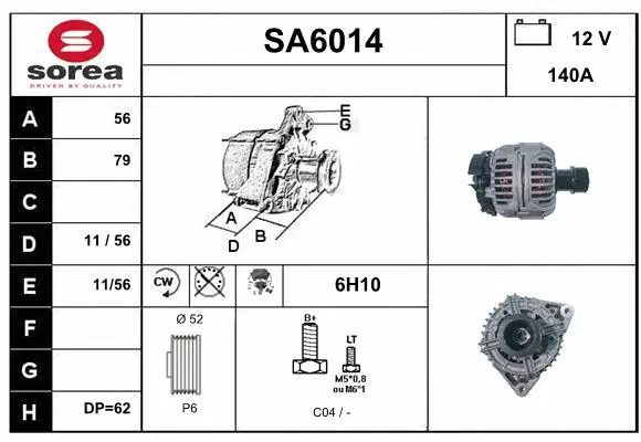 Alternator (SA6014)
