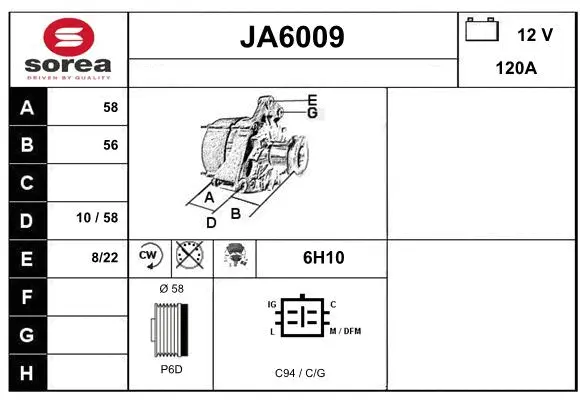 Alternator (JA6009)