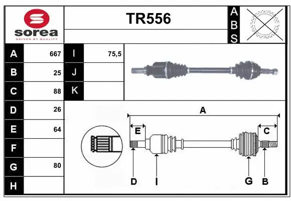 Drive Shaft (TR556)