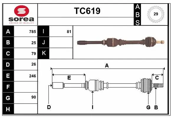Drive Shaft (TC619)