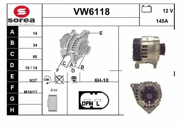 Alternator (VW6118)