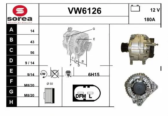 Alternator (VW6126)