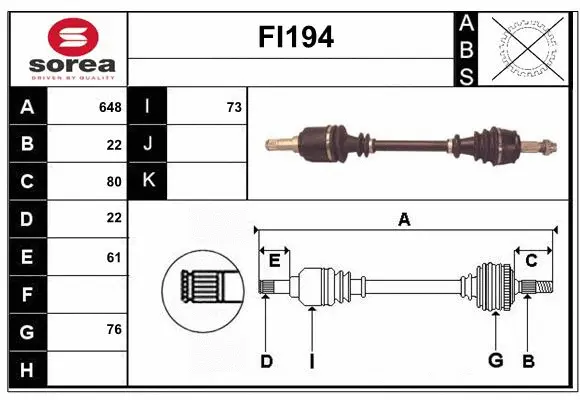 Drive Shaft (FI194)