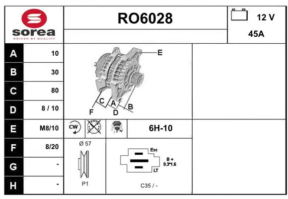 Alternator (RO6028)
