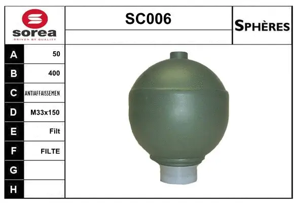 Pressure Accumulator, pneumatic suspension (SC006)