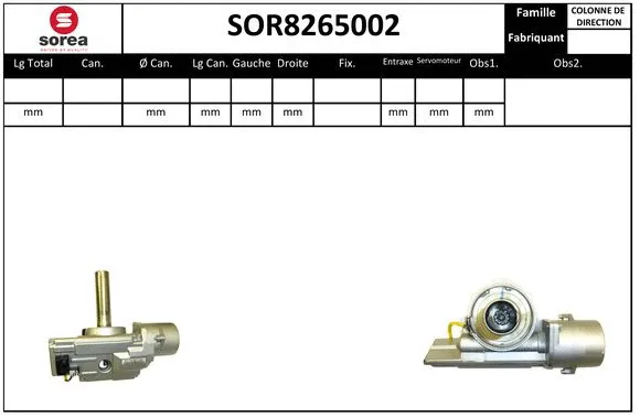 Steering Column (SOR8265002)