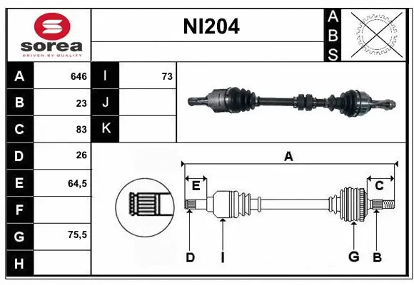 Drive Shaft (NI204)