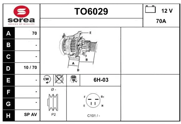 Alternator (TO6029)
