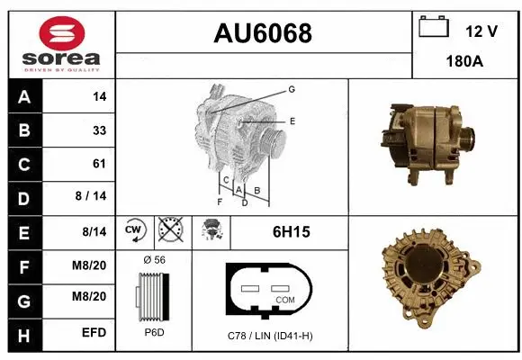 Alternator (AU6068)