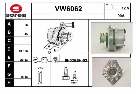 Alternator (VW6062)