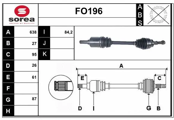 Drive Shaft (FO196)