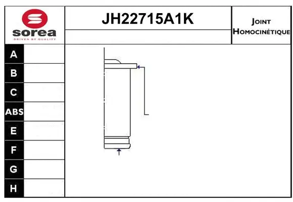 Joint Kit, drive shaft (JH22715A1K)