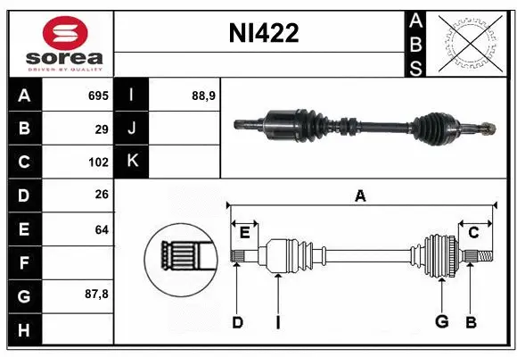 Drive Shaft (NI422)