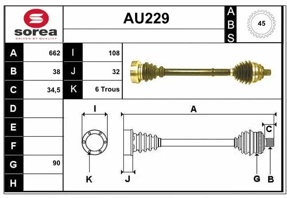 Drive Shaft (AU229)
