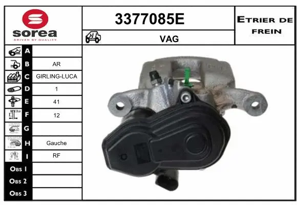 Brake Caliper (3377085E)