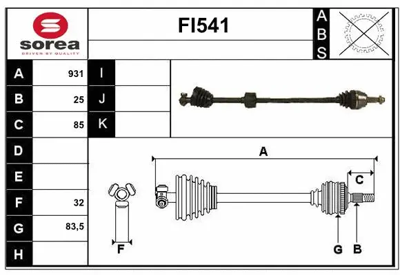 Drive Shaft (FI541)