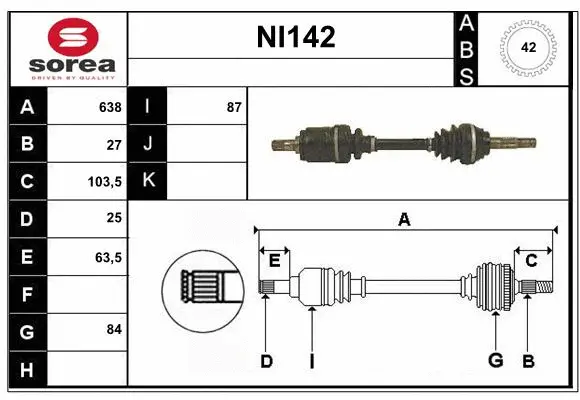 Drive Shaft (NI142)