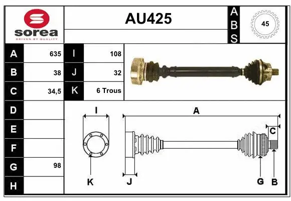 Drive Shaft (AU425)