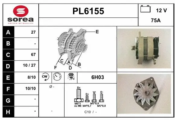 Alternator (PL6155)