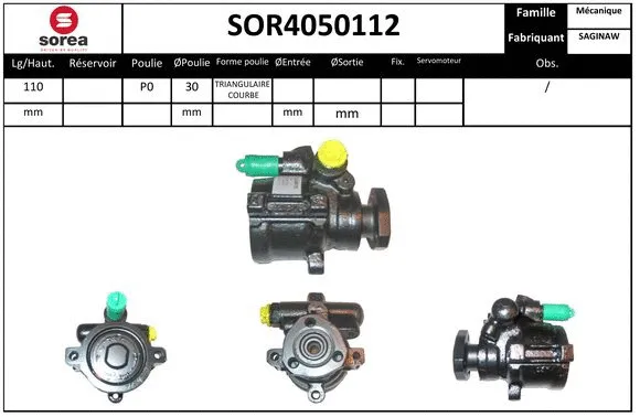 Hydraulic Pump, steering (SOR4050112)